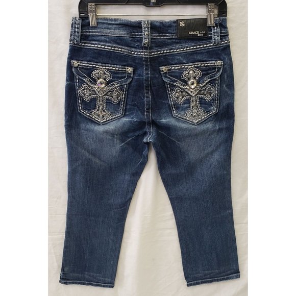 Grace In LA Jeans ~ Capri Sz 9M - Picture 9 of 15